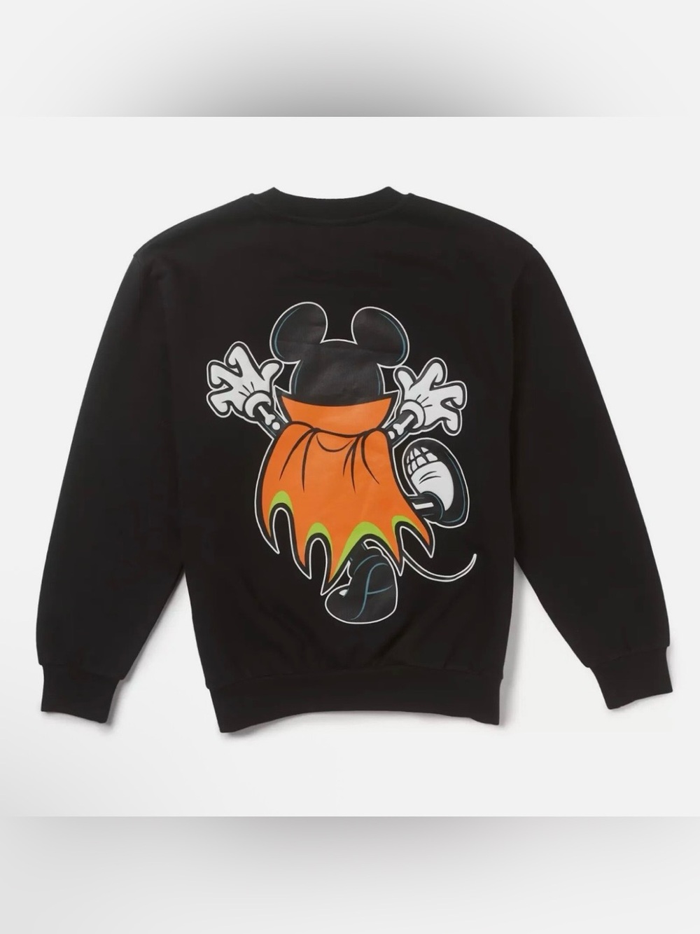 Disney Mickey Mouse Skeleton Vampire Sweatshirt Graphics on Both Sides -Size L - Picture 3 of 4